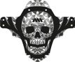 Parafango anteriore AMS All Mountain Style Skull grigio nero