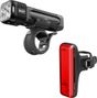 Set voor- en achterverlichting Knog Blinder Pro 1400 / Blinder R-150 Zwart