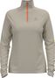 Maillot Manches Longues Femme Odlo 1/2 Zip Run Easy Gris