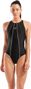 Costume da bagno Arena Merydian Nero/Verde/Bianco Donna