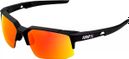 Lunettes 100% Speedcoupe Soft Noir / Ecran Rouge Miroir