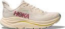 Hoka Clifton 10 Beige/Pink Women's Running Shoes