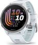 Montre GPS Garmin Forerunner 170 Blanc avec Bracelet en Silicone Blanc/Bleu Ciel