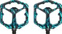 Paire de Pédales Plates Crankbrothers Stamp 7 Small - Splatter Edition Bleu