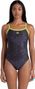 Maillot de Bain Arena Camo Kikko Swimsuit Challe Noir / Vert