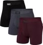 Pack de 3 Boxers SAXX Ultra Super Soft Fly Noir Gris Bordeaux Homme