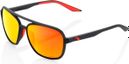 Lunettes Femme 100% Kasia Soft Tact Noir / Miroir Hiper Rouge