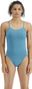 Tyr Solid Cutoutfit Storm Blue Dames 1-Delig Zwempak