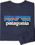 Camiseta Patagonia L / S P-6 Logo Responsibili-Tee Azul Hombres