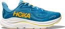 Hoka Clifton 10 hardloopschoenen blauw/geel voor kinderen