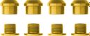 Kit of 4 bolts Alugear 6.5mm Gold