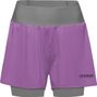 Gore-Wear Concurve 3 Dames 2-in-1 Hardloopshort Paars/Grijs
