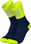 Incylence High-Viz V3 Running Socks Blue/Fluorescent Yellow