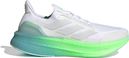adidas Ultraboost 5X Running Shoes, White/Green, Men's