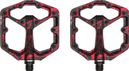 Paire de Pédales Plates Crankbrothers Stamp 7 Small - Splatter Edition Rouge