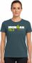 T-Shirt Manches Courtes Ironman 70.3 Luxembourg Bleu Turquoise Femme