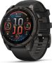 Garmin Fēnix 8 AMOLED - 47 mm Saffier Titanium Carbon Gray DLC GPS Horloge met Siliconen Band Zwart/Kiezelgrijs