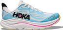 Hoka Clifton 10 hardloopschoenen blauw/wit/roze voor kinderen