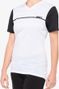 Maglia donna manica corta 100% Ridecamp bianca / nera
