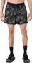 Asics Fujitrail All Over Print 5-Inch Shorts, Black/Gray, Men's