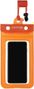 WATERPROOF PHONE POUCH O054 ORANGE/TRANSPARENT