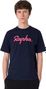 T-Shirt Rapha Coton Large Logo Blue/Rose