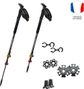 Bâton Grande Randonnée Télescopique ALU - T3-LIGHT GRENAT MK2