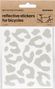 Bookman Reflective Leopard Print Stickers (1 Sheet) Grey White