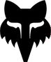 Fox Head Die Cut Stickers 10.2 cm Black