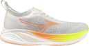 Mizuno Neo Zen 2 Laufschuhe für Damen, Weiß/Koralle/Gelb
