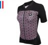 LeBram Womens Iron Cross Short Sleeve Jersey Salmon Black Tailored Fit