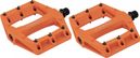 Pair of Insight Thermoplastic DU Orange Flat Pedals