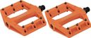 Paar Insight Thermoplastic DU Orange Flat Pedals