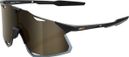 Lunettes 100% - Hypercraft - Matte Noir - Verres Mirroir Or 