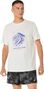 Asics Fujitrail Short-Sleeve T-Shirt with Logo, White/Purple, Men's