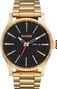 Unisex-Uhr Nixon Sentry Stahl Gold/Schwarz