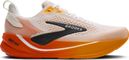 Brooks Ghost Max 4 Running Shoes, White/Orange, Men's