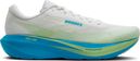 Brooks Ghost Amp Running Shoes for Men, White/Blue/Green