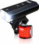 Juego de luces para bicicleta 1200 y 125 lúmenes delantera y trasera