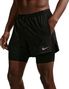 Nike Stride 5in 2-in-1 korte broek voor heren, zwart