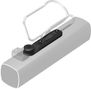 Quad Lock-adapter voor bidonhouder, zwart