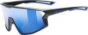 Uvex Skyryse Sunglasses, Black/Blue Mirror