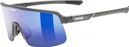 Uvex Dyrt Brille, Rauchfarben/Blau verspiegelt