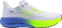 Mizuno Wave Rider 29 Running Shoes, White/Blue/Yellow, Women's