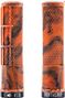 Pair of DMR DeathGrip2 Flangeless Lock-On Handlebar Grips, 135 mm, Orange Marble