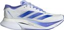 Chaussures Running adidas Adizero Boston 12 Blanc Bleu Femme