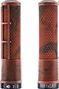 Paire de Grips DMR DeathGrip2 Flangeless Lock-On 135 mm Marron Marble