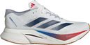 Chaussures adidas adizero Boston 12 Blanc Bleu Homme