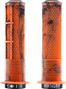 Paire de Grips DMR DeathGrip2 Flange Lock-On 135 mm Orange Marble