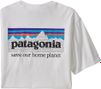 Maglietta ecologica bianca da uomo Patagonia P 6 Mission